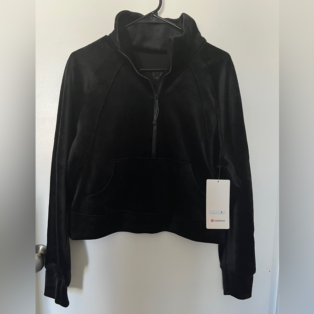 🦄💎 NWT! Lululemon Scuba Oversized Funnel-Neck Half Zip - Black Velvet
